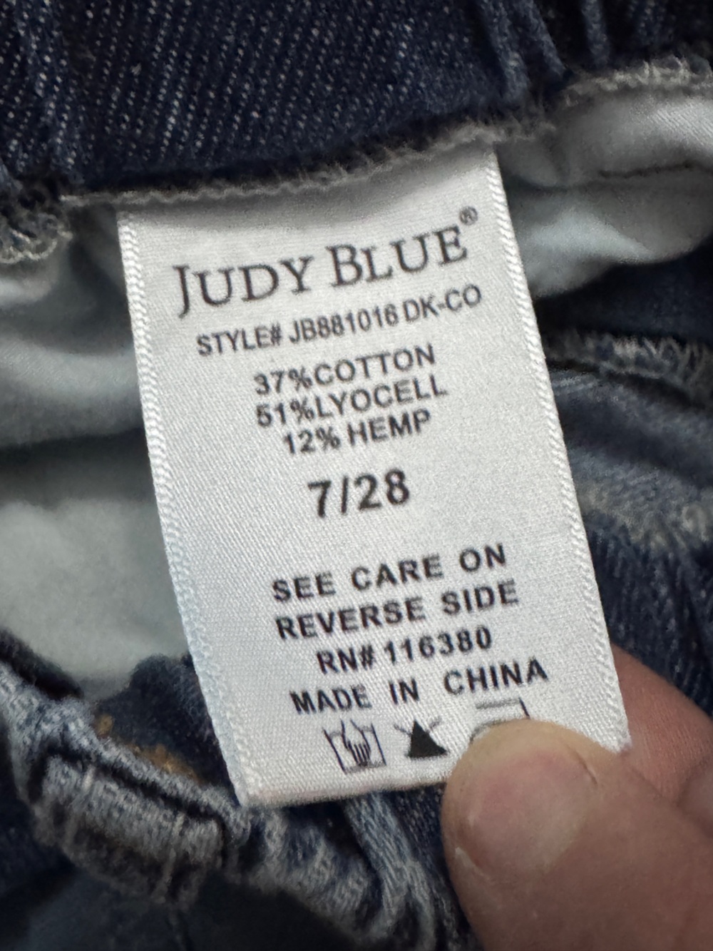 NWT Judy Blue High Waist Featherweight Drawstring Palazzo Pants Jeans 7 / 28 - Picture 9 of 9